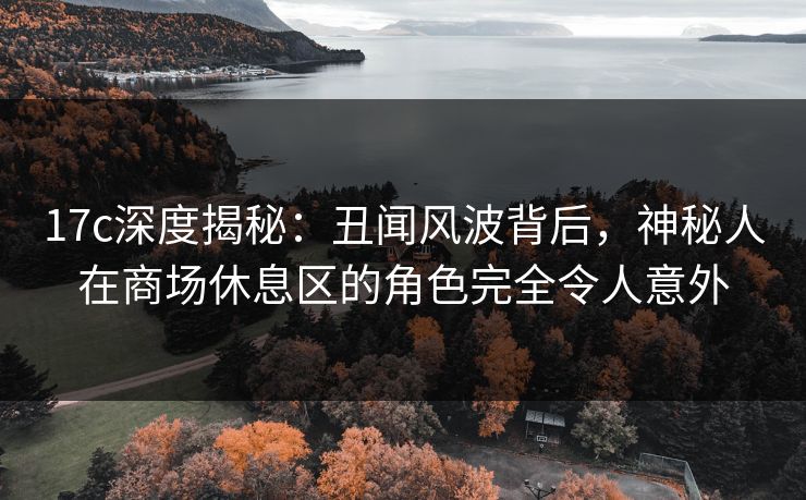 17c深度揭秘：丑闻风波背后，神秘人在商场休息区的角色完全令人意外